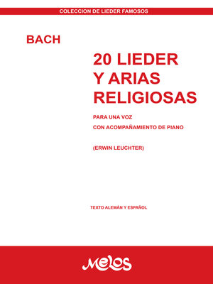 cover image of 20 lieder y arias religiosas Bach